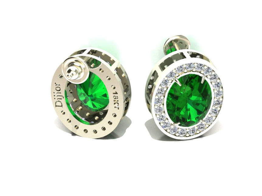 Brinco Green Light Jades e Diamantes