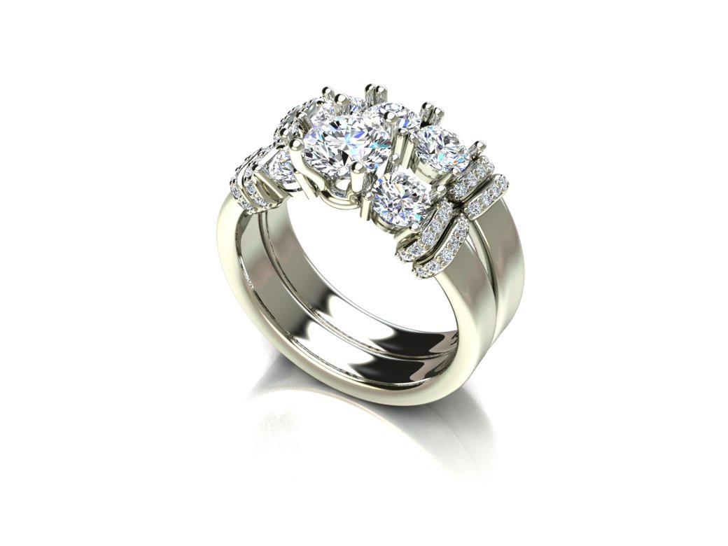 Anel shinning com Diamantes Exclusivo