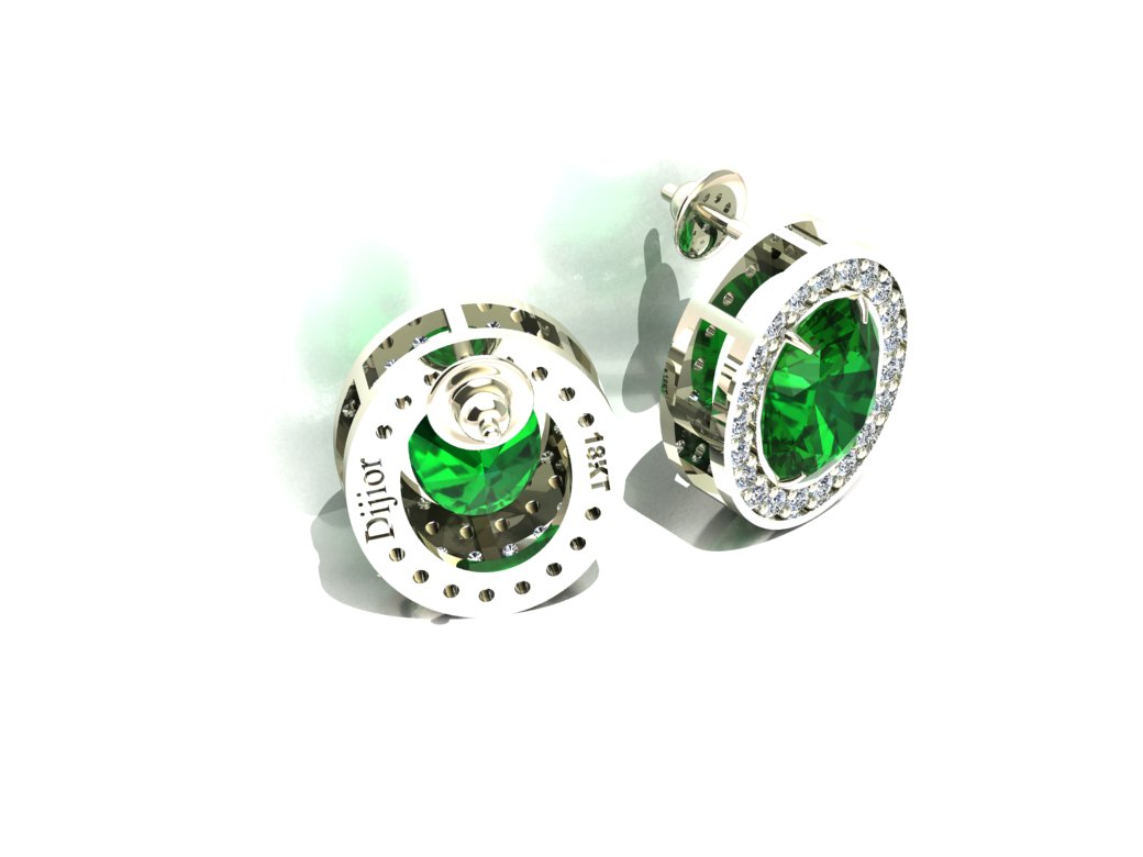 Brinco Green Light Jades e Diamantes